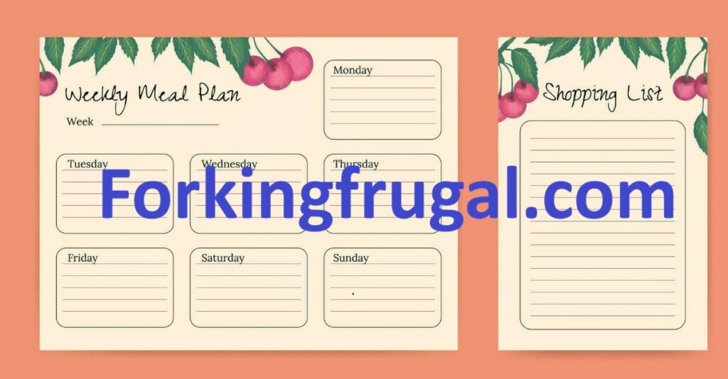 Cherry Meal Plan and Shopping list